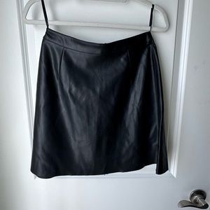 Faux leather skirt